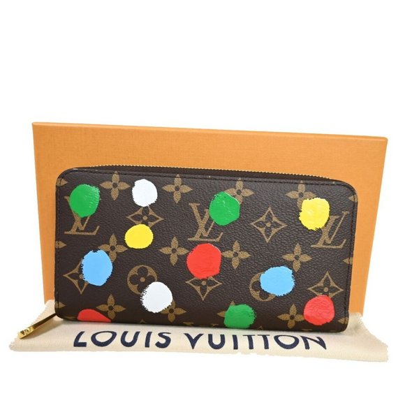LOUIS VUITTON LV × YK Long Zippy Wallet Monogram 3D Dots Brown M81864 - Picture 1 of 16